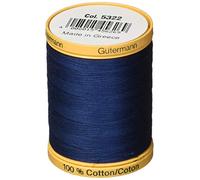 Gutermann Fil de Coton Naturel Solides, Filetage Bleu Marine