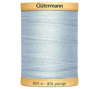 Gutermann Fil de Coton Naturel Solides, Filetage Poudre Bleu