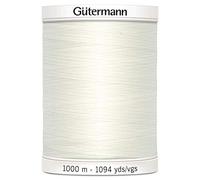 Gütermann Fil à coudre 0111 – polyester blanc – 1000 m