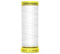 Gutermann fil élastique de fronçage stretch 10 m Blanc - par bobine