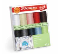 Gutermann Haut Point Fil Set - 10x 30m Bobines Mélange Couleurs - Extra Fort