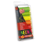 Gutermann Jeu de fils, Polyester, nuances de néon, 100 m, Set de 700 Pièces