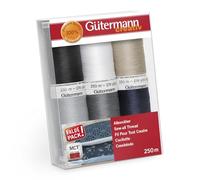 Gütermann Kit de fil à coudre Pour Tout Coudre 6 bobines 250 m différents coloris 734000-6