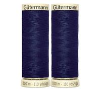 Gutermann Lot de 2 fils à coudre en polyester pour couture à la main ou à la machine Bleu marine 0310 100 m GetInStyle Shop