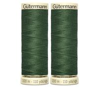 Gutermann Lot de 2 fils à coudre en polyester pour couture à la main ou à la machine Vert forêt foncé 0561 100 m GetInStyle Shop