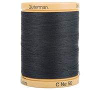 Gutermann Lot de 2 Fils de Coton Naturel Solides - 800 m chacun - Gris Fer
