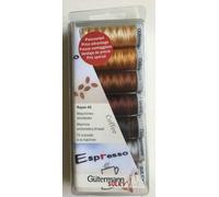 Gutermann Sulky Rayonne 40 Machine Broderie Café Fil Set 7 Bobines