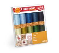 Gutermann Thread Set: Natural Cotton C. No.50: 10 x 100m: Colour Assortment 5