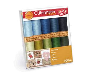 Gutermann Thread Set: Natural Cotton C. No.50: 10 x 100m: Colour Assortment 5