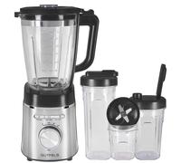 Gutfels Blender blender blender 5010 | pichet en verre de 1,75 l | 1400 W | réglage en continu | fonction autonettoyante | 2 tasses à boissons (300/600 ml), récipient de broyage avec embout couteau