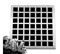 GUTIXI Protection de vidange carrée - Couvercle de grille de rechange - Trou de filtre de 1 cm - Couvercle de vidange de sol - Couvercle de vidange de douche (20 x 20 cm)