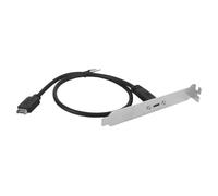 Gutol Adaptateur de câble d'extension pour carte mère USB Type-E avec équerre PCI-E de 12 cm, connecteur USB 3.2 Gen 2x2 20 Gbit/s et façade Type C.