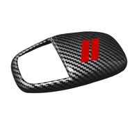 Gutol Cache-pommeau de levier de vitesse pour Dodge Charger Challenger 2015-2024 et Durango 2016-2024, insert décoratif intérieur en fibre de carbone rouge