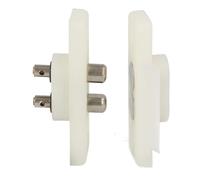 Gutol Connecteur traversant pour portes à 2 ports, modèle 2P,courant maximal;;: 2A, dimensions 46,x27,8mm. Permet le passage du courant porte fermée. Blanc.