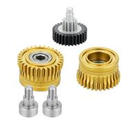 Gutol Kit de Mise à Niveau d'engrenage à Double roulement pour extrudeur K1 Max, Acier trempé DLC Noir, engrenage d'extrudeur Hotend pour imprimante 3D K1 Max