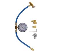 Gutol Kit de tuyau de remplissage de réfrigérant R134A - avec manomètre, vanne à aiguille, raccord rapide et adaptateur auto-obturant pour réfrigérateurs domestiques