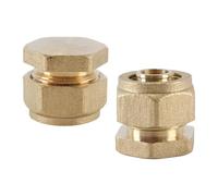 Gutol Lot De 2 Bouchons À Visser, Bouchons Pour Tuyaux Composites En Aluminium, Diamètre Intérieur 12 Mm, Diamètre Extérieur 16 Mm, Tuyaux Composites Multicouches.
