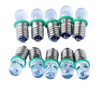 GutReise 10pcs E10 24V Vert Spot Ampoule LED Lampes Torche Lampe De Poche Lampe Torche + 10pcs E10 Base