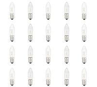 GutReise 20pcs AC E10 55V 3W 2700K ampoules de remplacement pour arc de bougie, lumières de fée, chaînes lumineuses (55V)