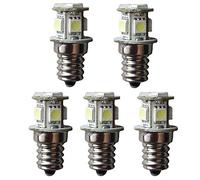 GutReise E12 8 LED Ampoules à Vis Lampes Lumières, 5 pcs DC E12 24V Blanc chaud Bateau Miniature Microscope instrument lampes lumière (24V, Blanc chaud)