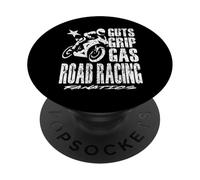 Guts Grip Gaz Road Racing Fanatiques de moto sport automobile PopSockets PopGrip Adhésif