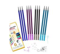 GutSache 12x Mines remplaçables effaçables Compatibles avec Legami, Hauteur 13 cm, Pointe de 0,7 mm, Encre thermosensible, Ensemble de recharges de stylo gel effaçable pour notes/esquisses