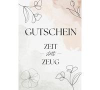 GUTSCHEINBUCH - Zeit statt Zeug | 12 personalisierbare Gutscheine