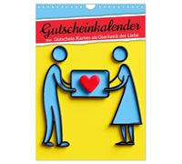 Gutscheinkalender - Gutschein Karten als Geschenk der Liebe (Wandkalender 2026 DIN A4 hoch), CALVENDO Monatskalender: Geschenk für Freundin, Freund ... als Liebesgeschenk für Frauen und Männer.