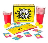 Gutter Games Trunk of Drunk - Lot pour Jouer à 8 Jeux de Boisson (Beer Pong, Anneau de feu, Je n’AI jamais et Plus Encore) - Cartes, gobelets en Plastique et Manuel de règles (français Non Garanti)