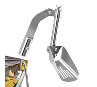 Gutter Scoop Cleaner, Stainless Steel Shovel, 3.15x4.72in Telescopic Garden Tool, Authentic Rust-Resistant Material, Lightweight Easy Use for Townhouses, Villas, Leaves, Ditch