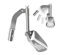 Gutter Scoop, Gutter Scoop Cleaner, Dirt Remover Stainless Steel Shovel, 3.15x4.72 inches Telescopic Handle, Garden Cleaning Tool, Ideal for Leaves, Debris, Gutters, Ditches, Townhouses, Villas