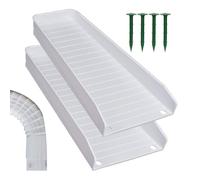 Gutter Splash Guards - Extender Down Spout Extender Rain Gutter Gutter Guard | Empêche l'érosion du sol, 2 pièces avec clous pour la protection de la terre et le détournement de l'eau