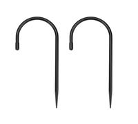Gutter Stakes - 27cm Steel Downspout Extension Ground Pins Black