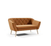 GUTTO Canapé 2 places -- MEA -- Banquette marron clair Pieds en bois velouté Livraison rapide Style scandinave - belles coutures
