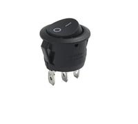 GUTUYEHKEA 10A/125V 6A/250V AC 3 Positions SPDT Interrupteur À Bascule Marche-arrêt Encastré 23mm Rond Noir Broches(on-Off)