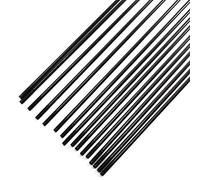 GUTUYEHKEA 16 pièces 14G Rayons Ronds Noirs J-Hook ou Rayons de vélo à Traction Droite 2.0 Rayons de vélo avec Capuchon en cuivre(294mm)