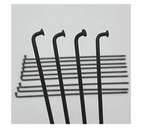 GUTUYEHKEA 18 pièces 12 G Dia 2.6 Mm Dia Cylindre Noir 45# Rayons de vélo électrique en Acier au Carbone(157mm)