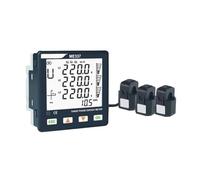 GUTUYEHKEA Compteur d'énergie de consommation AC220V Type Panneau d'électricité Multifonctionnel triphasé avec transformateur Courant 50A 100A 150A 200A(Meter with 50a CT)