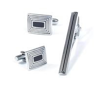 GUTUYEHKEA Ensemble de Boutons Manchette rectangulaires en métal galvanisé for Hommes