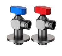 GUTUYEHKEA Robinet de Salle Bain à Angle Remplissage, Gris chromé, Grand débit, en Laiton épais, Accessoires for Chauffe-Eau(Gray)