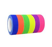 GUTUYEHKEA Ruban Lumineux Réactif, 15mm X 5m, 6 Rouleaux, Décor De Fête Fluorescent À Lumière Noire for Les Événements Au Néon