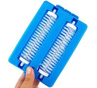 Gutyan Tapis Brosse De Nettoyage Multifonctionnelle À Main Double Rouleau pour Canapé Tapis Brosse De Nettoyage des Cheveux Brosse Sélecteur De Couleur Aléatoire