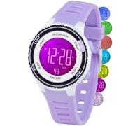 GUUMUXIN Montre Analogique pour Enfants avec Lumières Colorées pour Garçons et Filles, Montre d'apprentissage Résistante à l'eau 30M, TPU Bracelet Montre de Sport D'extérieur pour Les 5-16 Ans