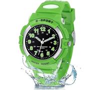 GUUMUXIN Montre pour Enfants,Montres Analogique pour Enfants,Adolescent Outdoor Sport Multifonction 3ATM Étanche Montre Sport Bracelet Silicone Garçon Fille