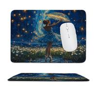 Guuogxan Danseurs étoilés Tapis de Souris Portable Mini 40 x 30 cm nm-951 | Tapis Portable avec Base en Caoutchouc Antidérapante, Bords Cousus Anti-Effilochure, Surface Micro-Tissée Imperméable