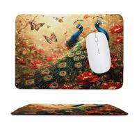 Guuogxan Petit Tapis de Souris Compact Paon Fleurs 400 x 300 mm bn-518