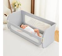 GUUSII HOME Barriere de Securite Enfant Lit 185cm Extra Long Pliable Barrières Lit Safety Bebe Cododo Amovible Barre Protection Bord Anti bébé Chute Garde Corps lit Enfant Réglable en Hauteur(Gris)