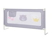 GUUSII HOME Barrières de Lit Enfant Barriere de Securite Bebe Lit Rail de Protection Lit à Barreaux Anti Chute Réglables en Hauteur avec Verrouillage Enfant Haute Safety Lavable en Machine(1 pièce)
