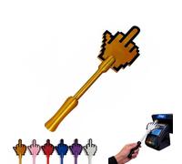 GUUTHQOR Credit Card Wand Holder, Thumb Contactless Stick Design, 3D Printed Payment Card Case, Fun Checkout Access Tool, Portable Cards Holder for Store Shopping and Party Prank Use (Golden)