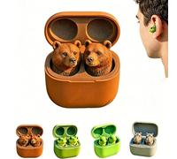 GUUTHQOR Écouteurs Grenouille,Frog Earbuds,Cute Animal Shaped Bluetooth Earbud with Charging Case, Wireless in Ear Headphones with Deep Bass (E)